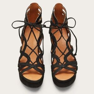 Gentle Souls Sandals Black Leather Size 9